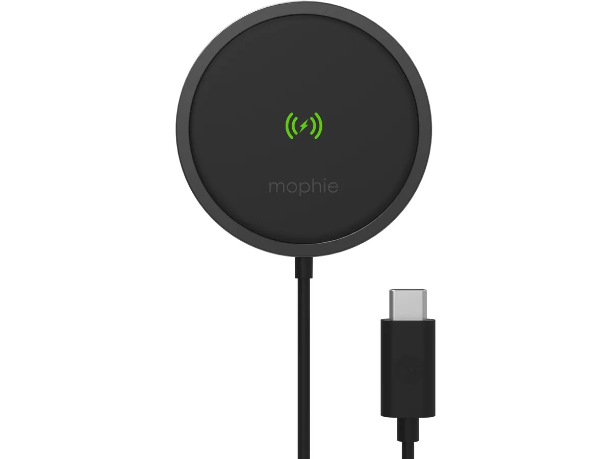 (15W) snap  USB C auf MagSafe / Qi Ladegerät inkl. Metallring (401307634) - Schwarz