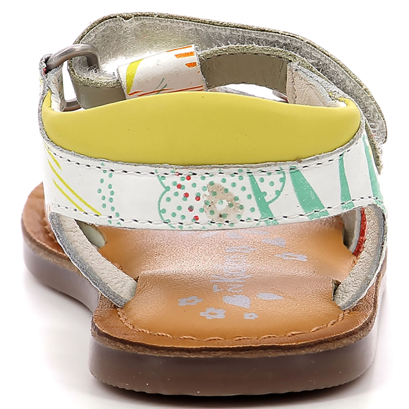 Kickers Sandales en Cuir Diazz blanc/sunshine