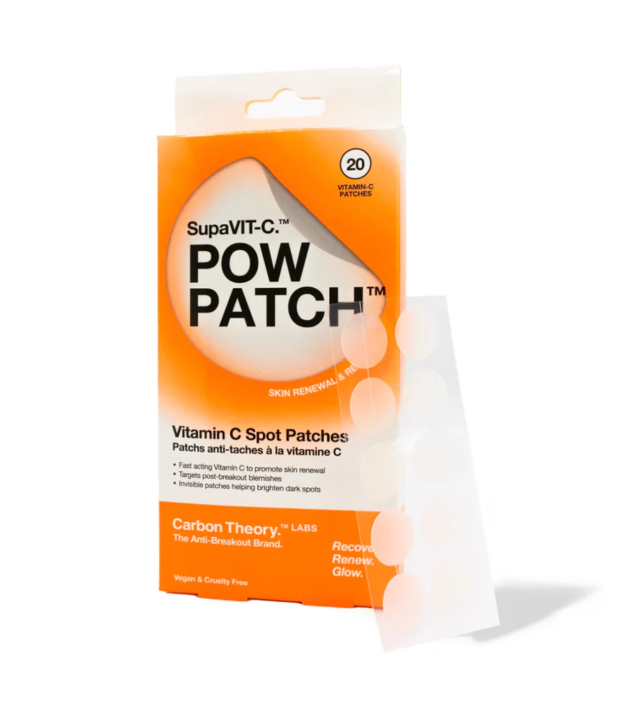 Carbon Theory - *SupaVIT-C* - Adesivos anti-manchas Pow Patch - 20 unidades