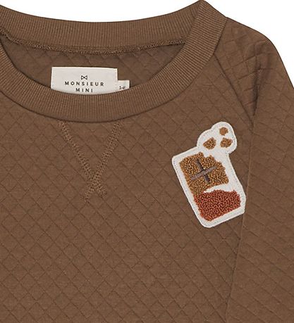 Monsieur Mini -Sweatshirt - Quilted - Chocolate