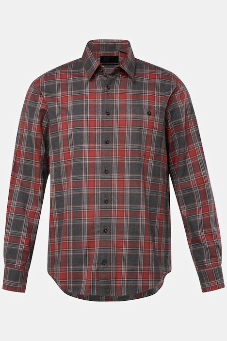 Karohemd, Langarm, Flanell, Kentkragen, Modern Fit