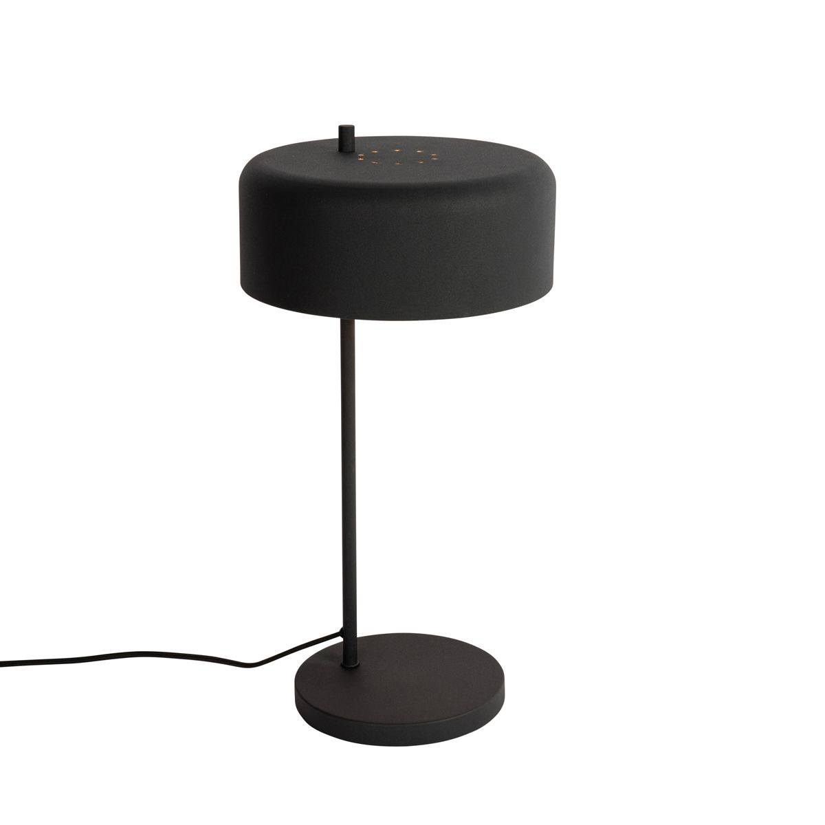 Retro tafellamp zwart met gouden binnenkant - Jinte