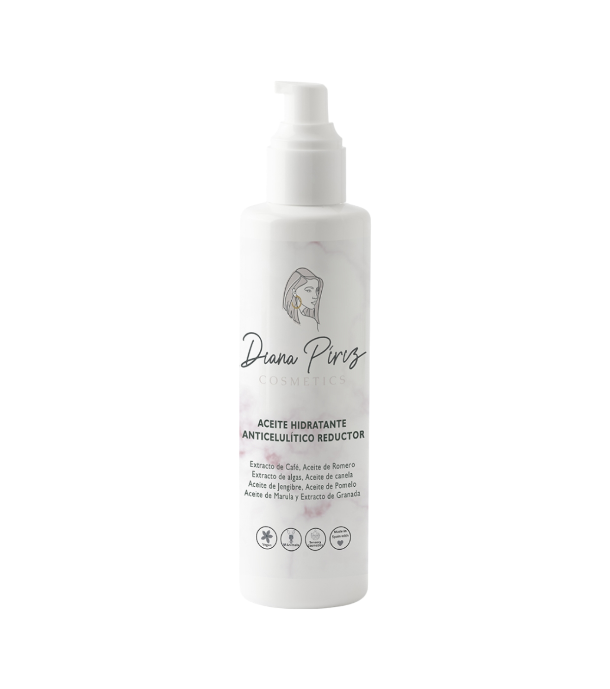 Diana Piriz Cosmetics - Óleo hidratante redutor anticelulite