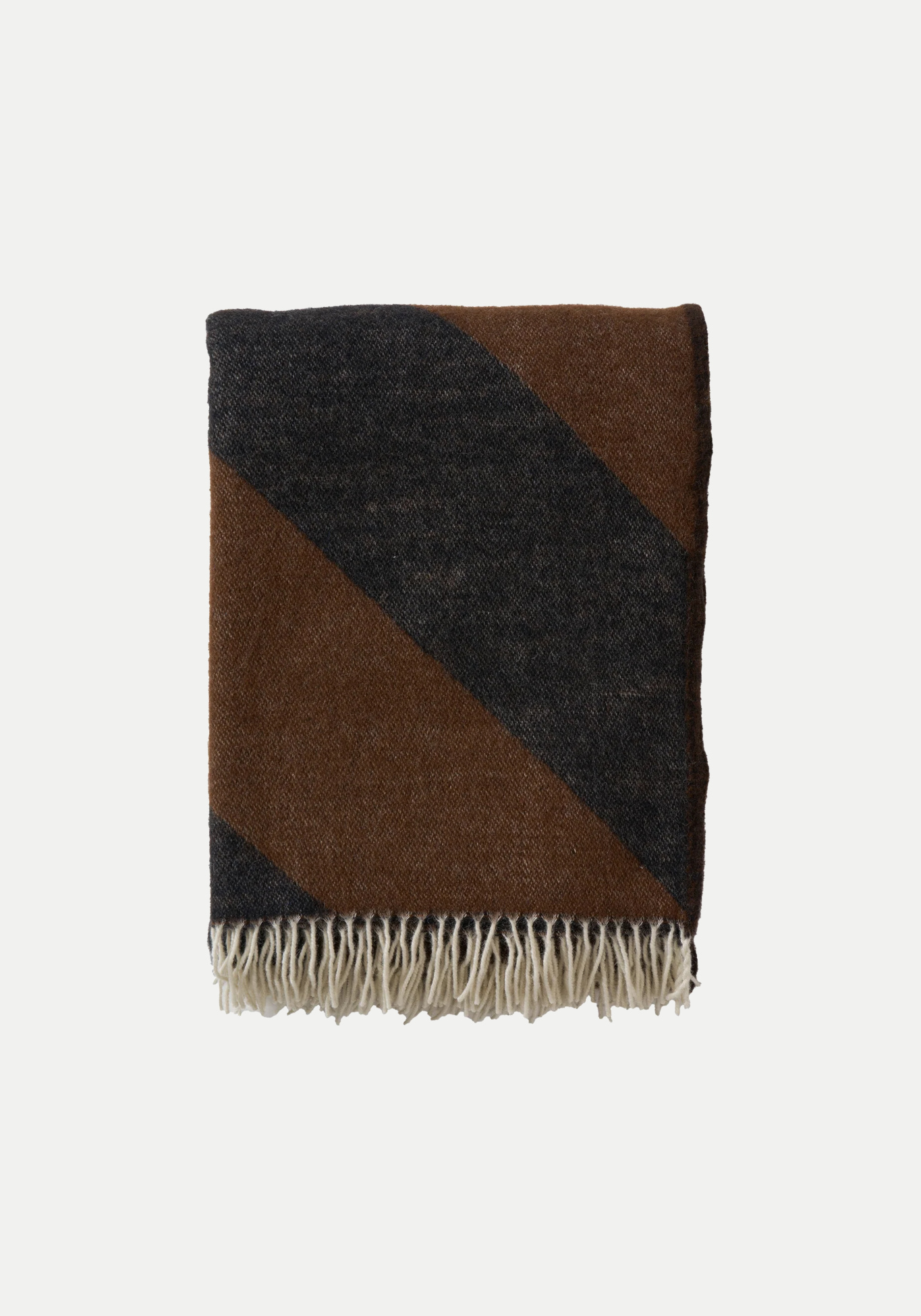 Klippan Yllefabrik Wolldecke Angle Cacao/Black