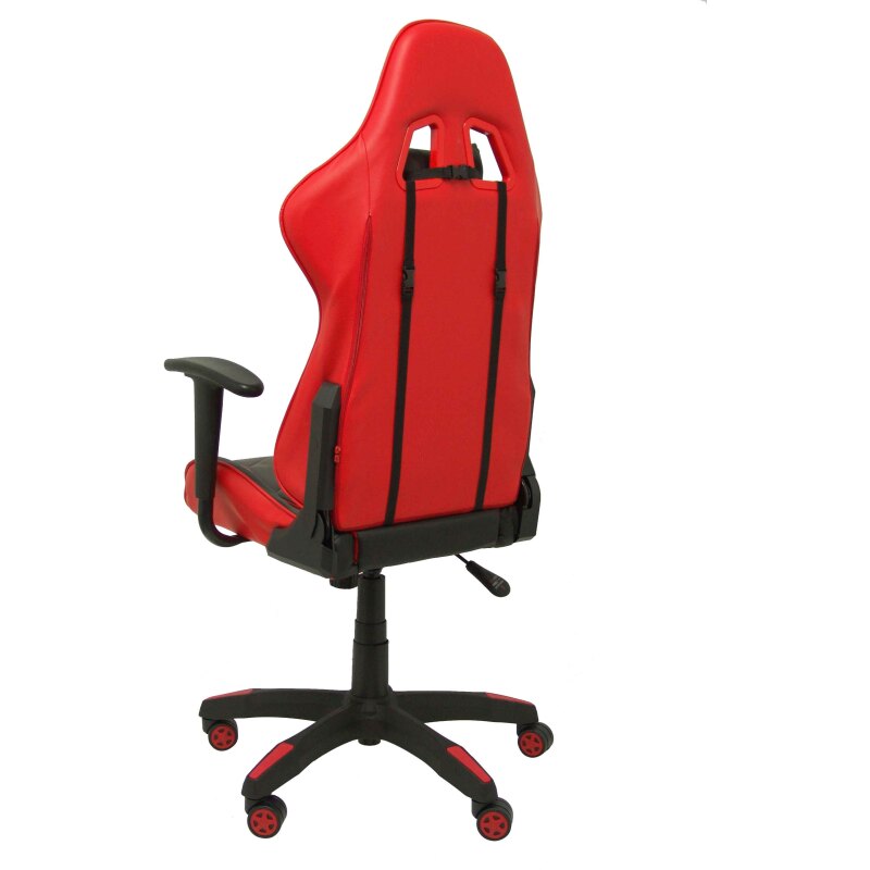 Fauteuil gamer ATALAYA simili cuir noir et rouge