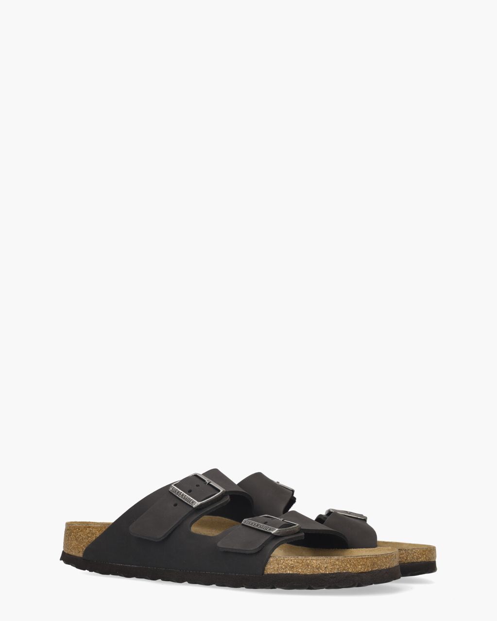 Birkenstock Arizona Oiled Leather Zwart Herenslippers