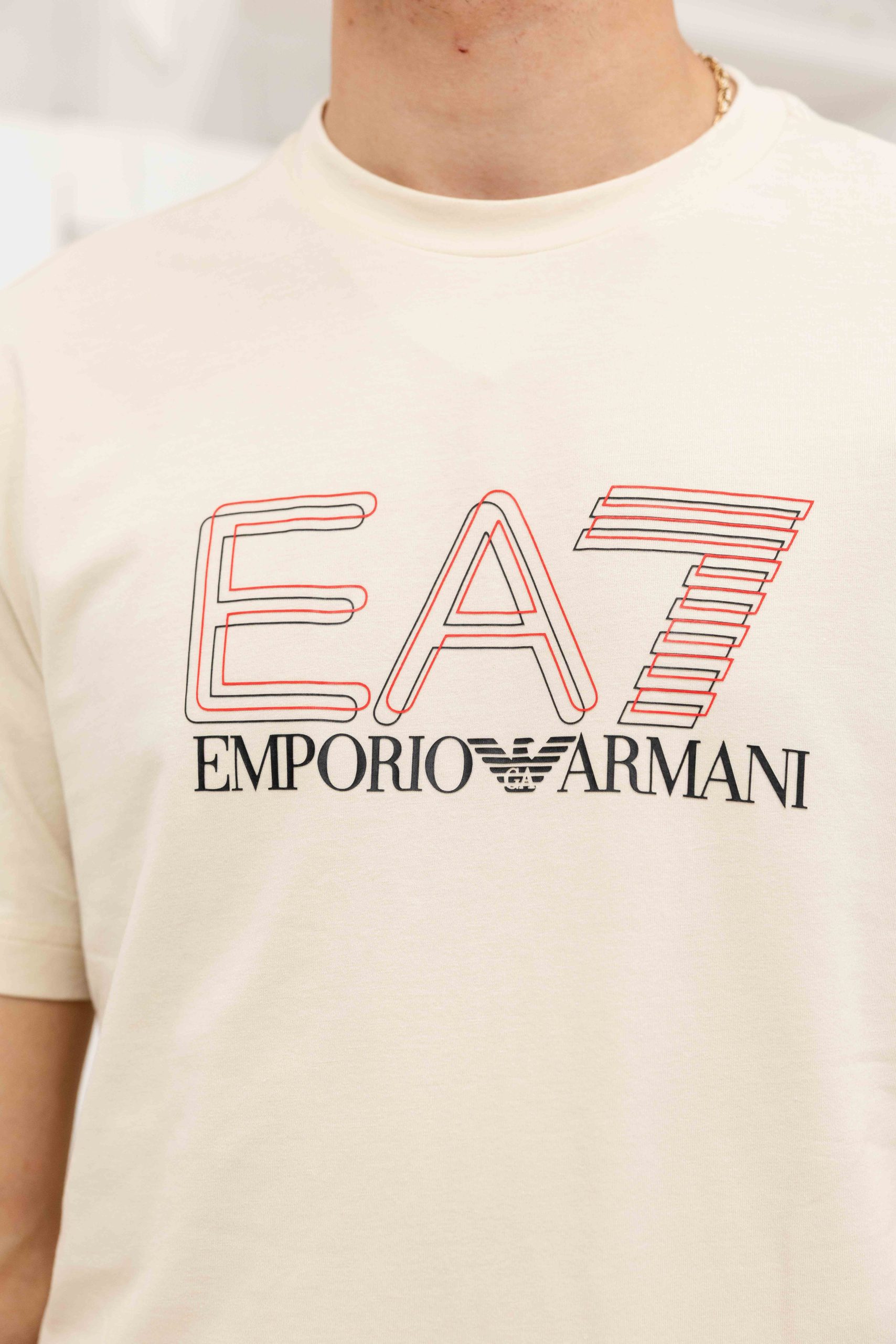 EA7 Emporio Armani 7M001308 T-Shirt Heren Beige