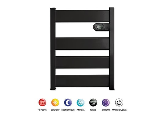HJM - Radiateur sèche-serviettes inertie céramique 500w anthracite