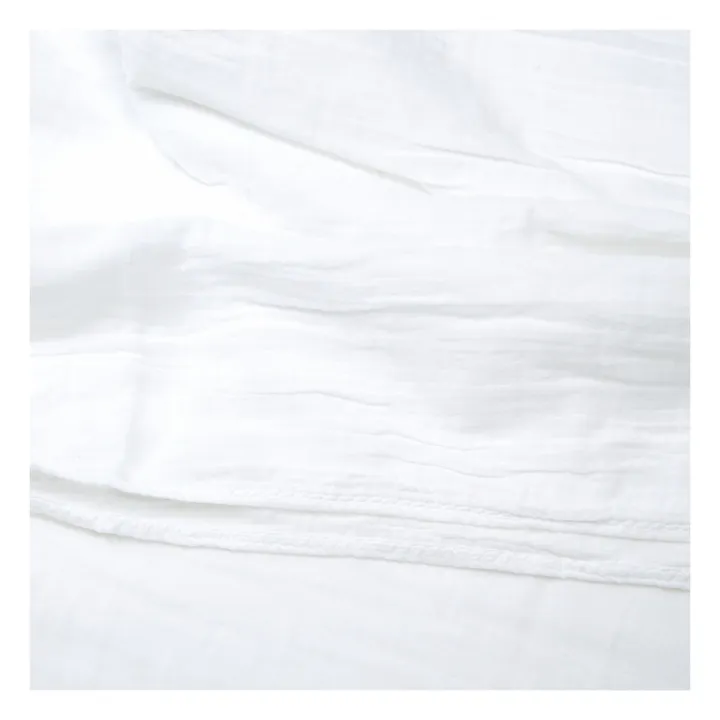 Haomy Nappe Mykonos en gaze de coton  | Blanc