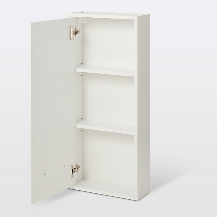 Armoire de salle de bains faible profondeur GoodHome Ladoga blanc L. 40 x H. 90 x P. 15 cm