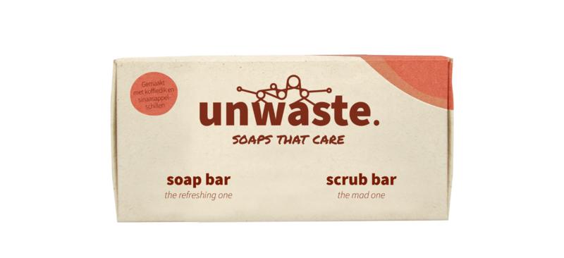 Unwaste Duopack soap bar & scrub bar (1 stuk)