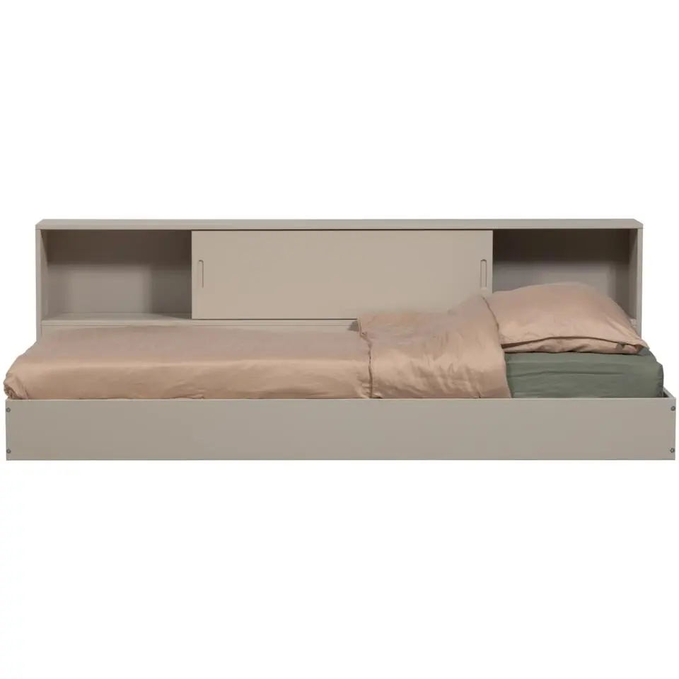 WOOOD Carter Bed - Grenenhout - Dust/Beige - 90x200