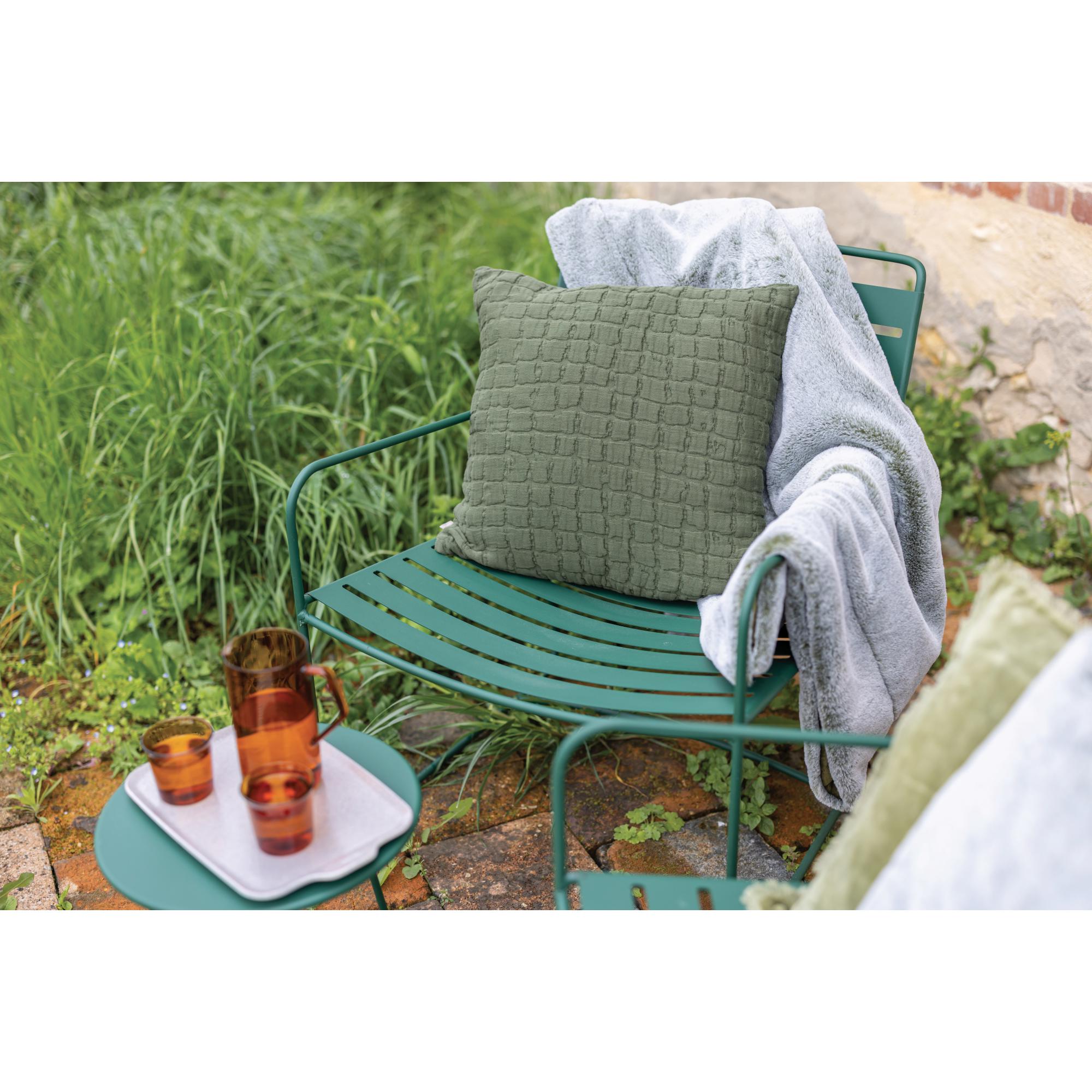 Coussin stonewashed swami olive 45 x 45 cm