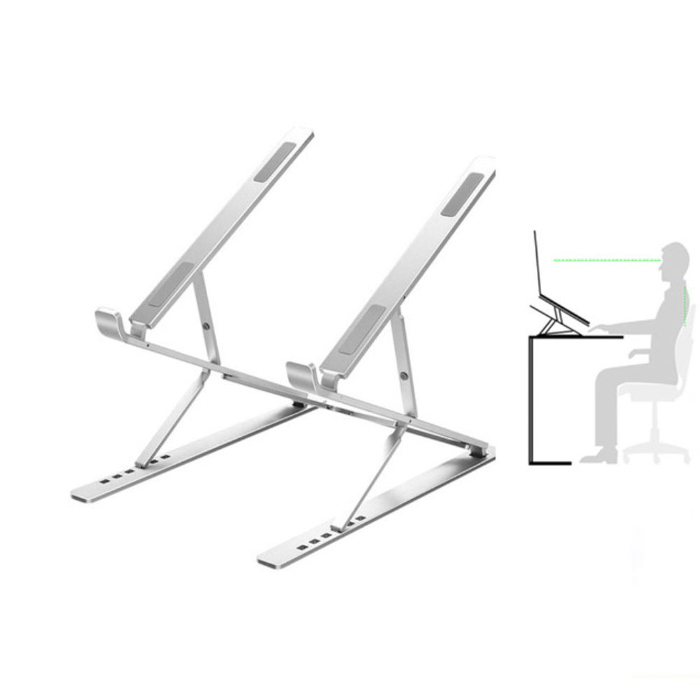 Faltbare 15-Höhen Multi-Winkel Halterung Alu Ständer für Laptop / MacBook / Tablet (bis 17