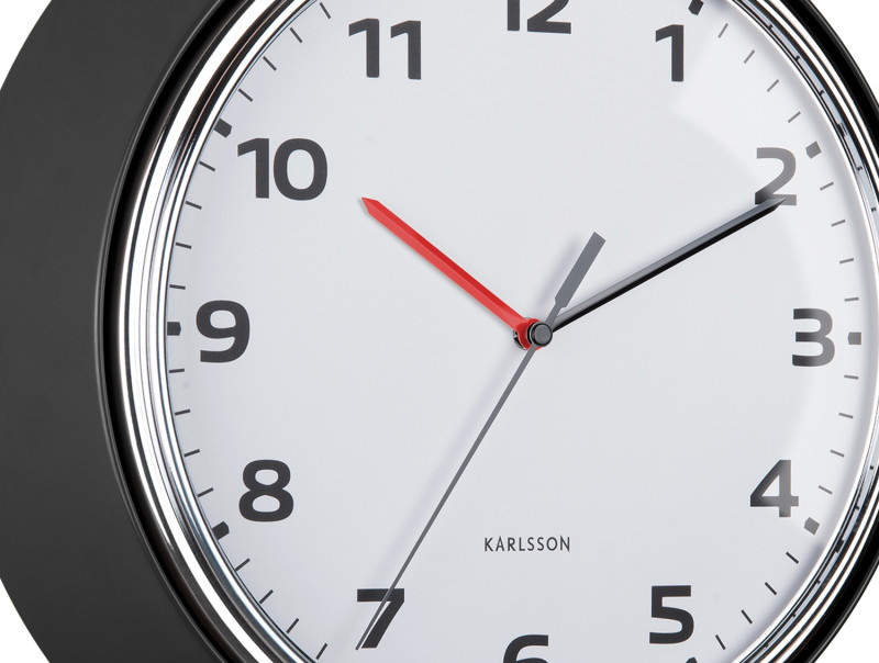 Wall Clock Modern Retro KA6006BK Black