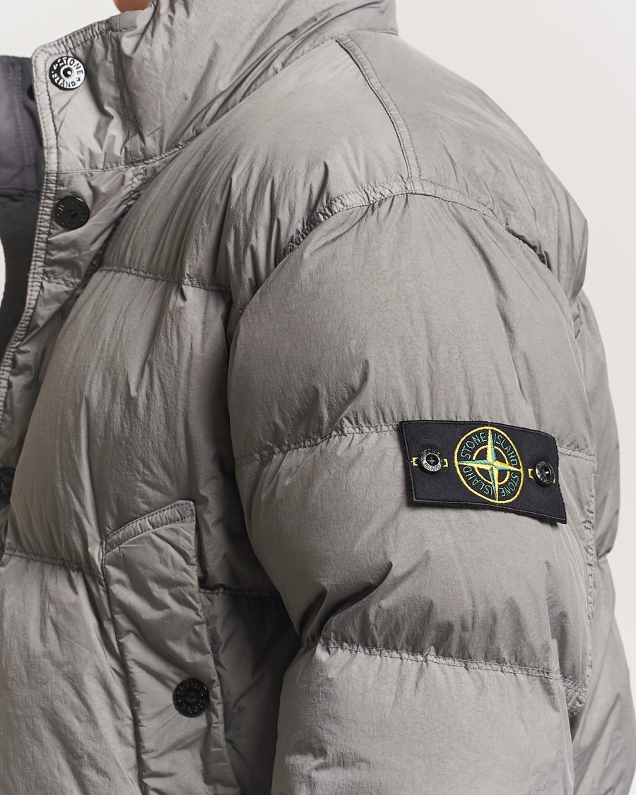 Stone Island Crinkle Reps Down Jacket Cement