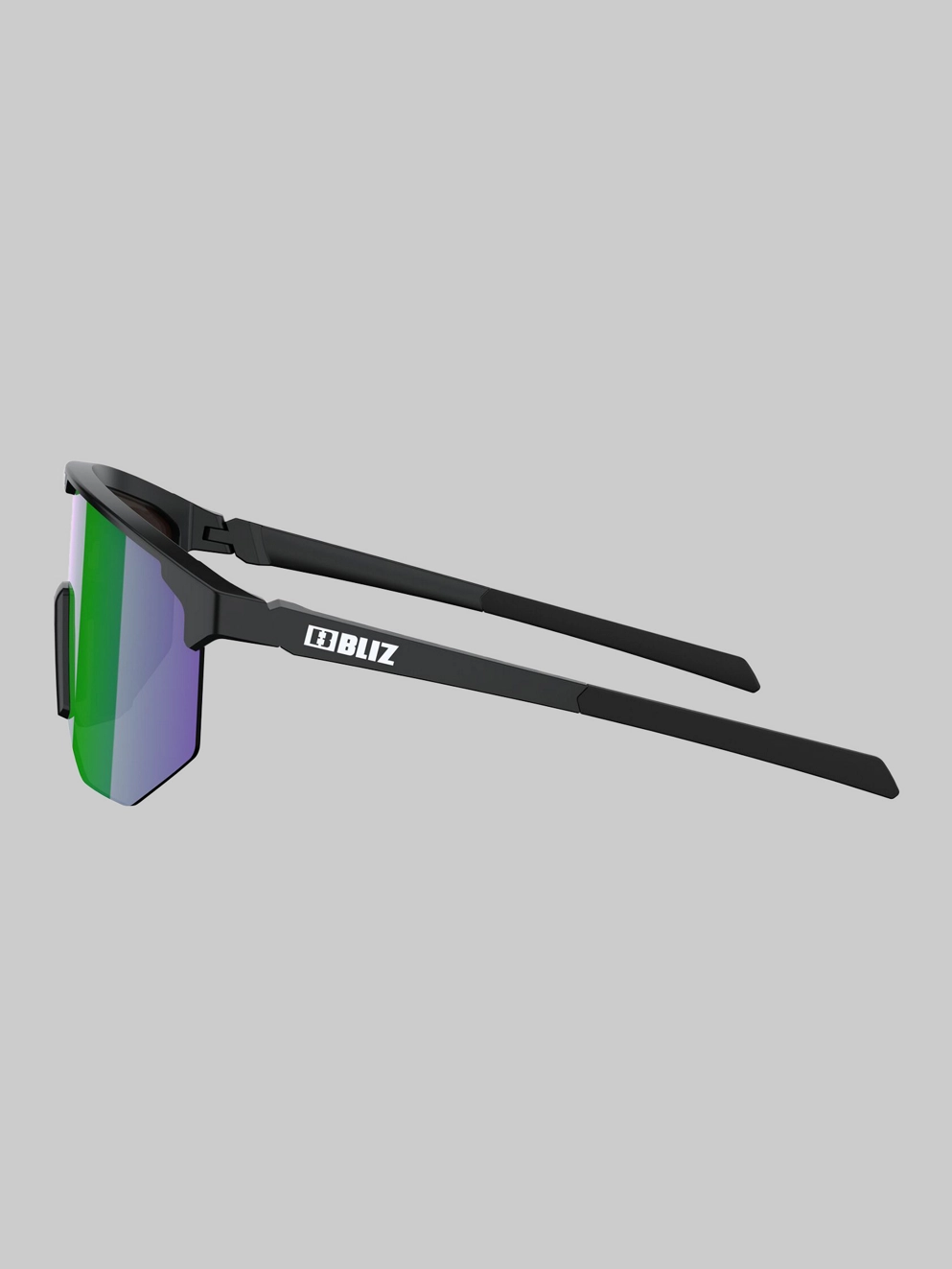 BLIZ Active Eyewear Hero Matt Black Sunglasses brown w green multi
