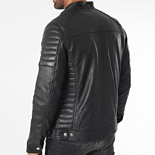 Veste Cuir Rock Noir