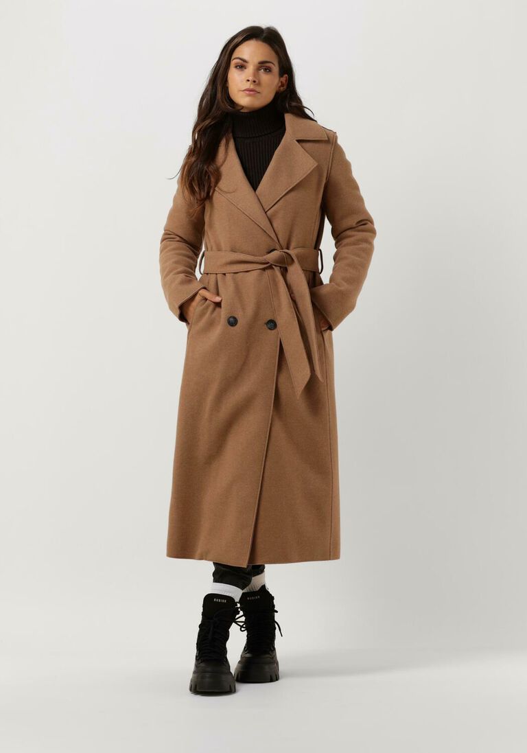 BEAUMONT camel beaumont mantel belted coat
