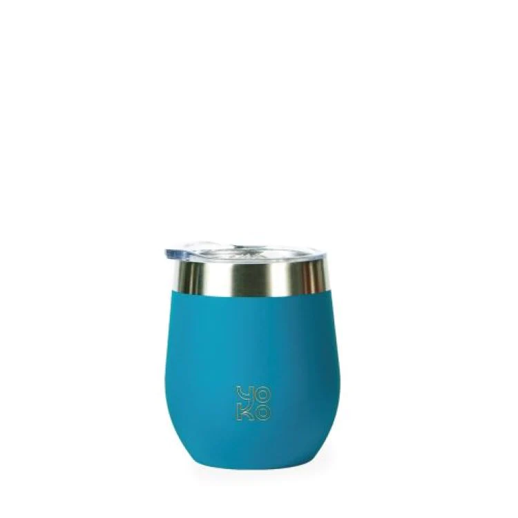 MUGS ISOTHERME avec couvercle 250 ml BLEU CANARD Yoko® Design