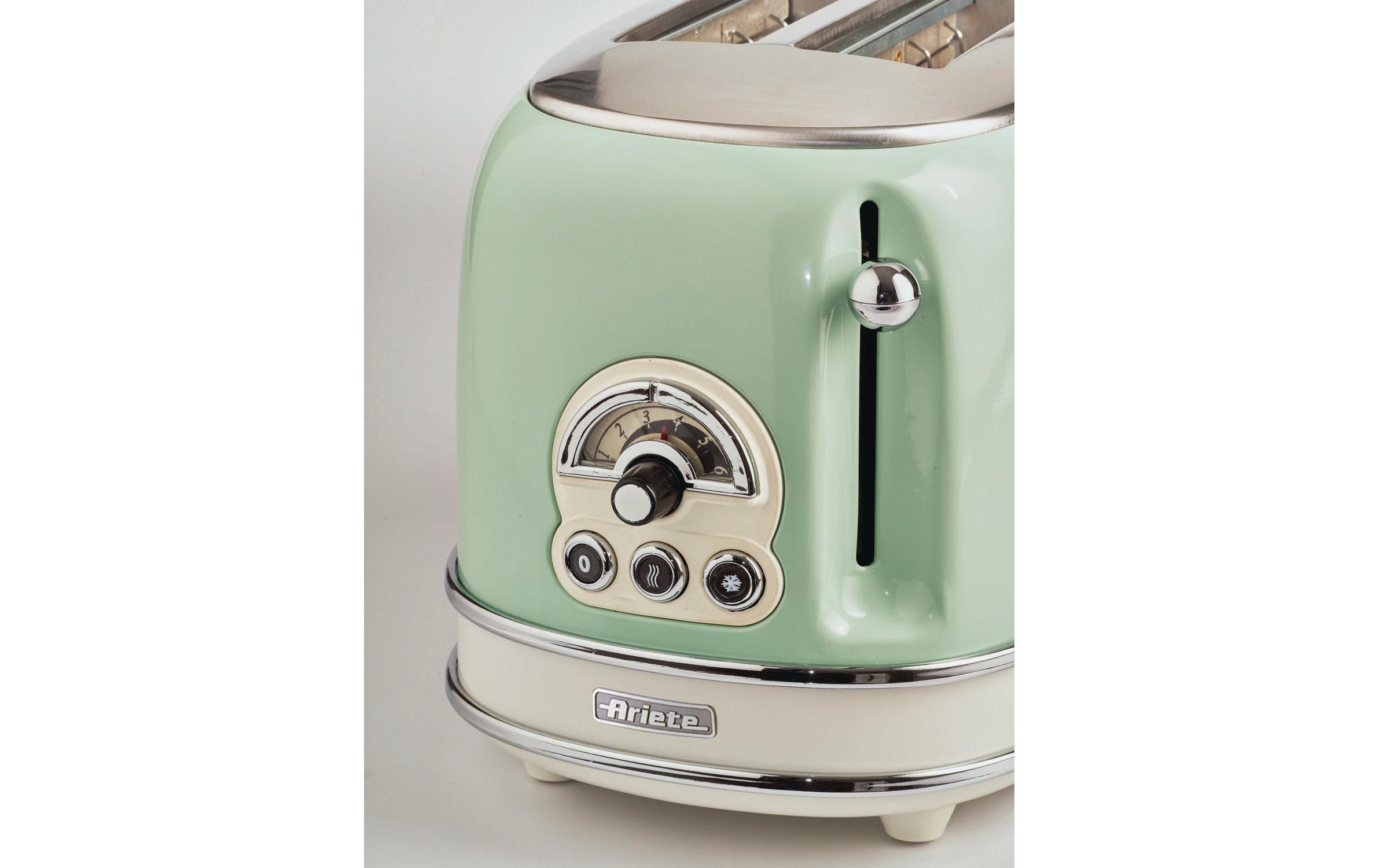 Ariete Toaster »Vintage 2 Schlitze, Grün« für 2 Scheiben 810 W Lieferung mit passendem CH-Fixadapter