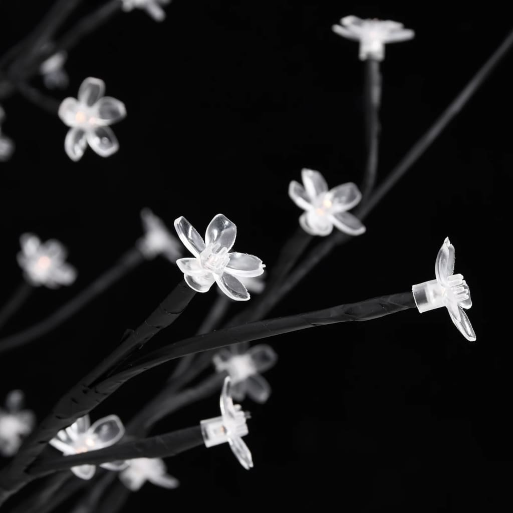 Arbre à led fleur de cerisier 84 led blanc chaud 120 cm