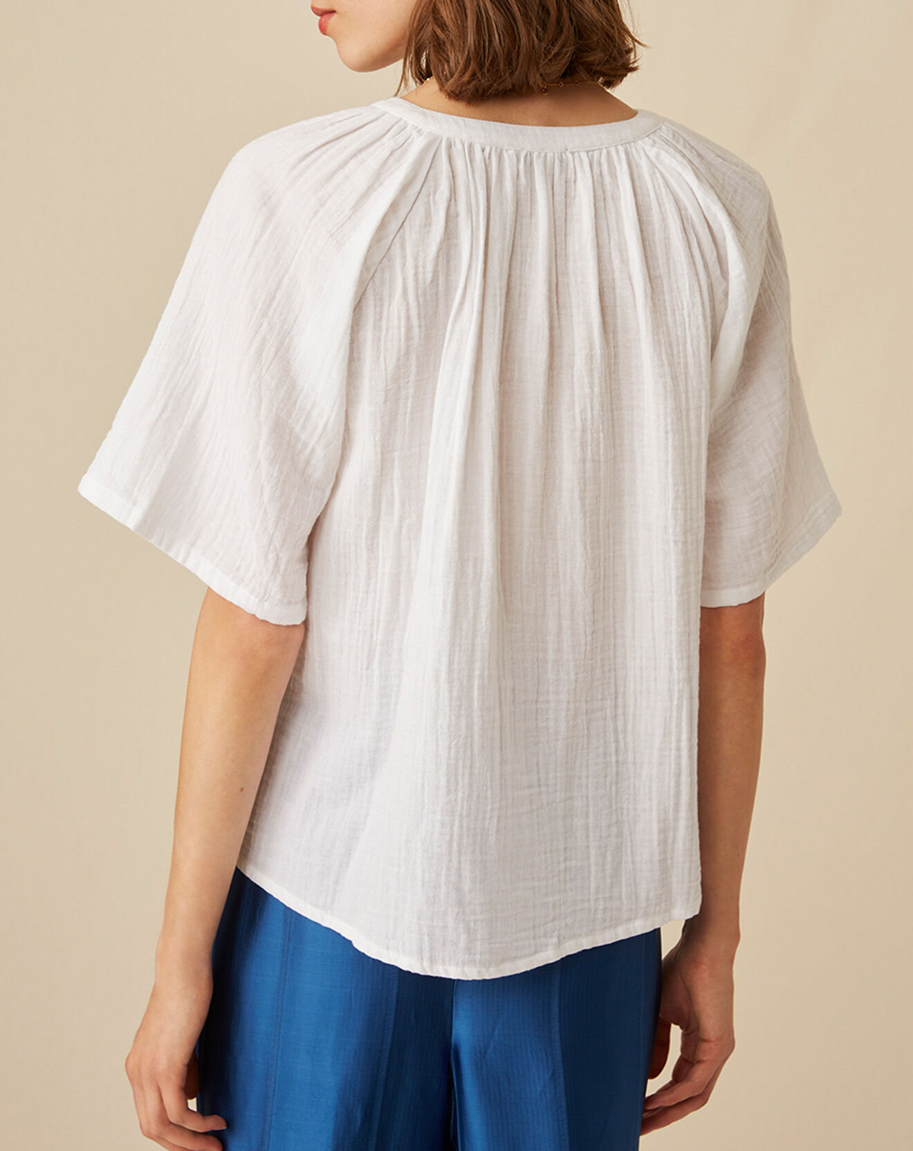 Harris Wilson Blouse en Gaze de Coton Emelia blanche