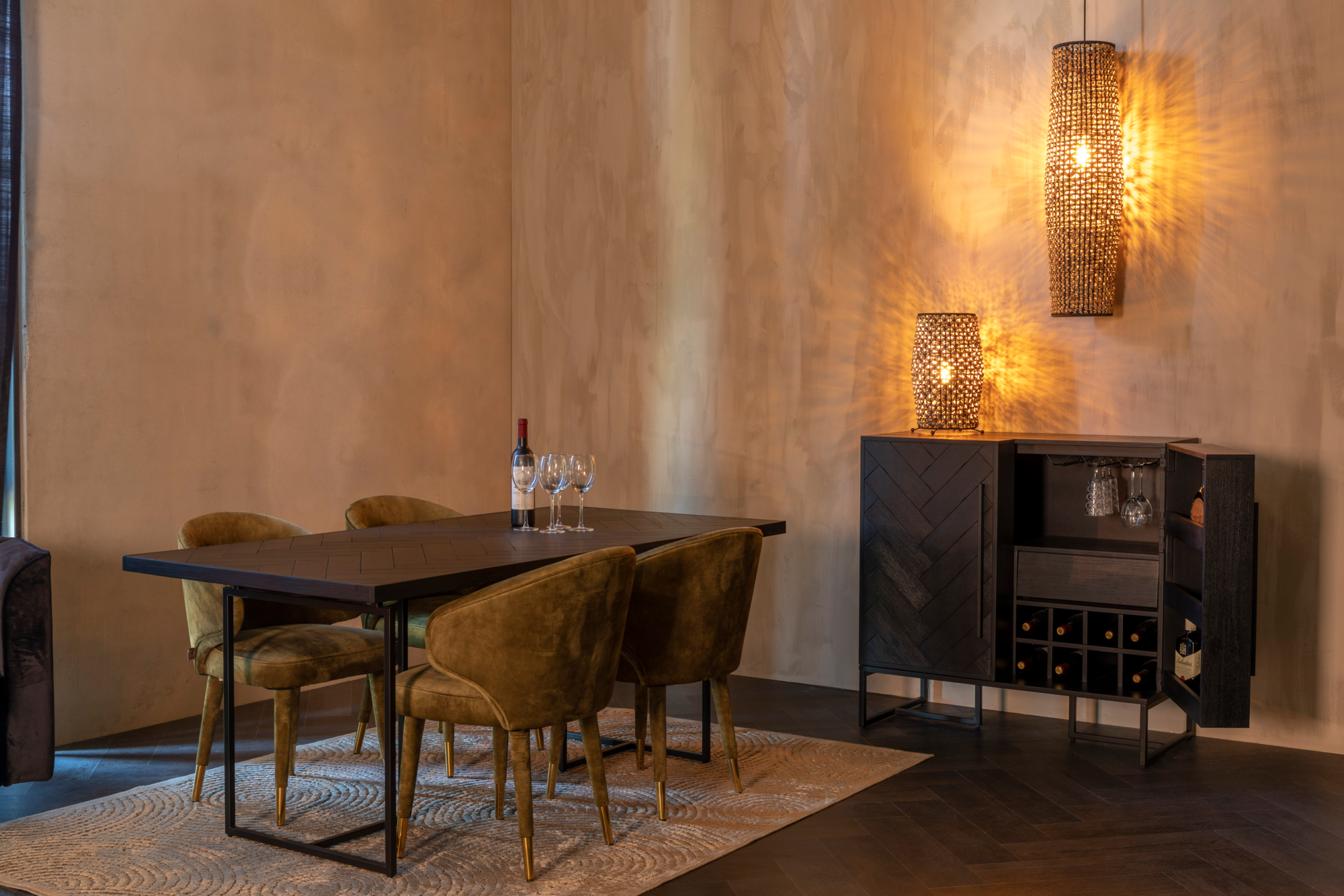Eettafel Class bruin 180 x 90 cm