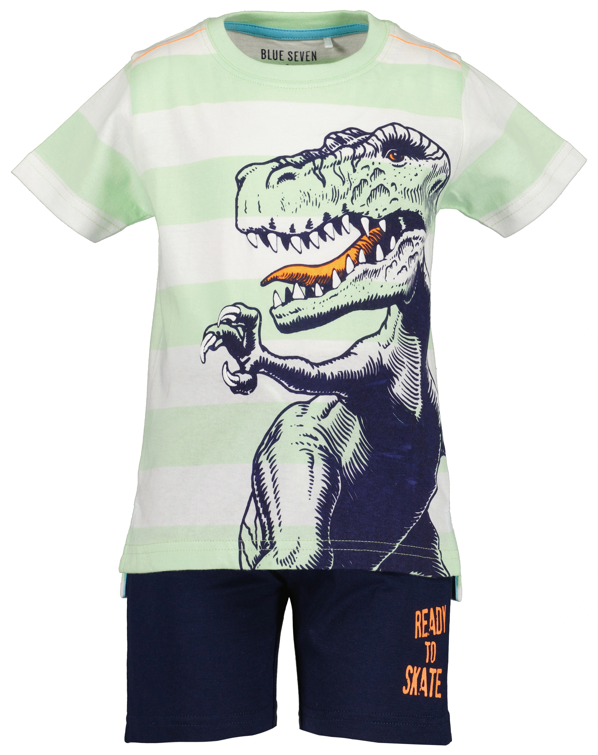 T-Shirt REX mit Shorts gestreift in hellgrün