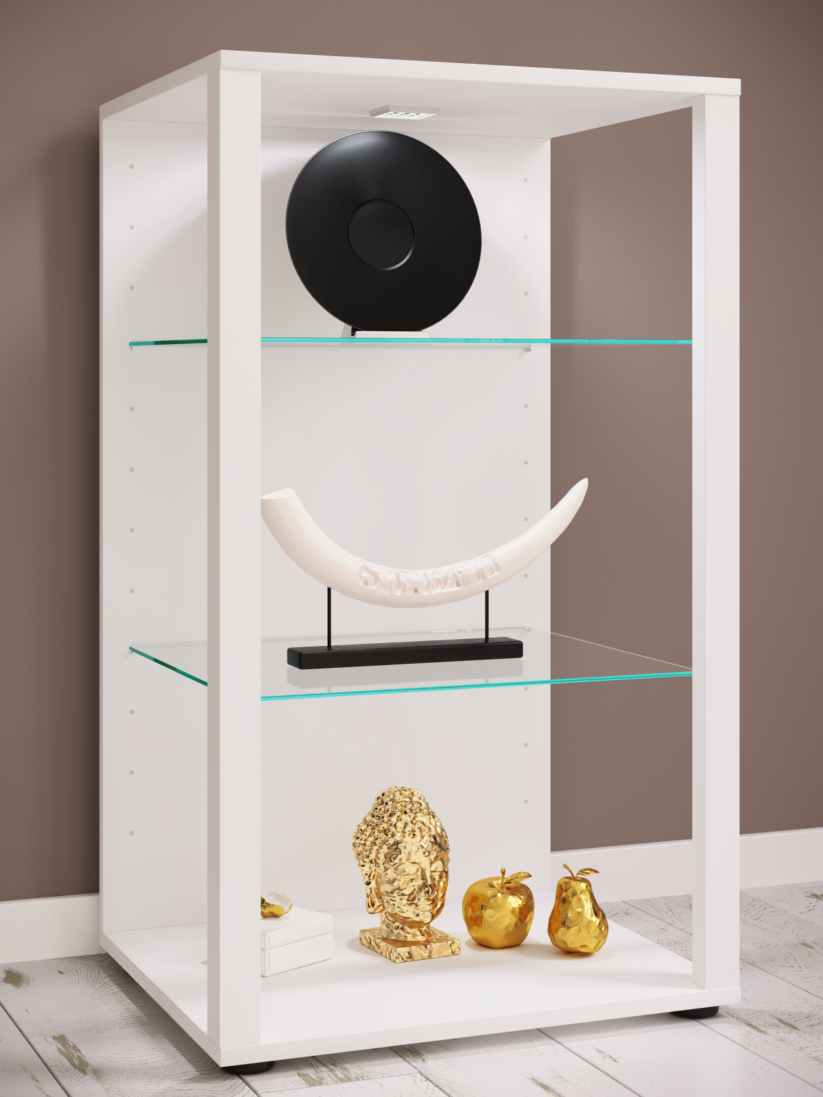 Vitrine GLASOL XL - weiß - 52x90 cm