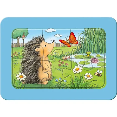 Ravensburger Kinderpuzzle - Kleine Gartentiere, 3 x 6 Teile