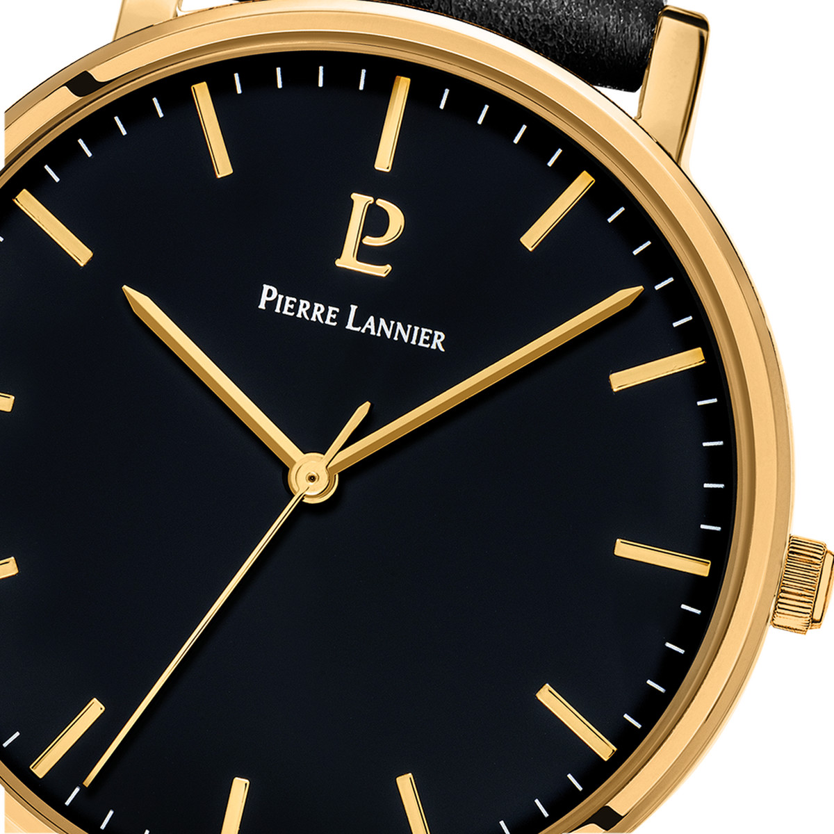 Montre PIERRE LANNIER essential homme bracelet cuir noir