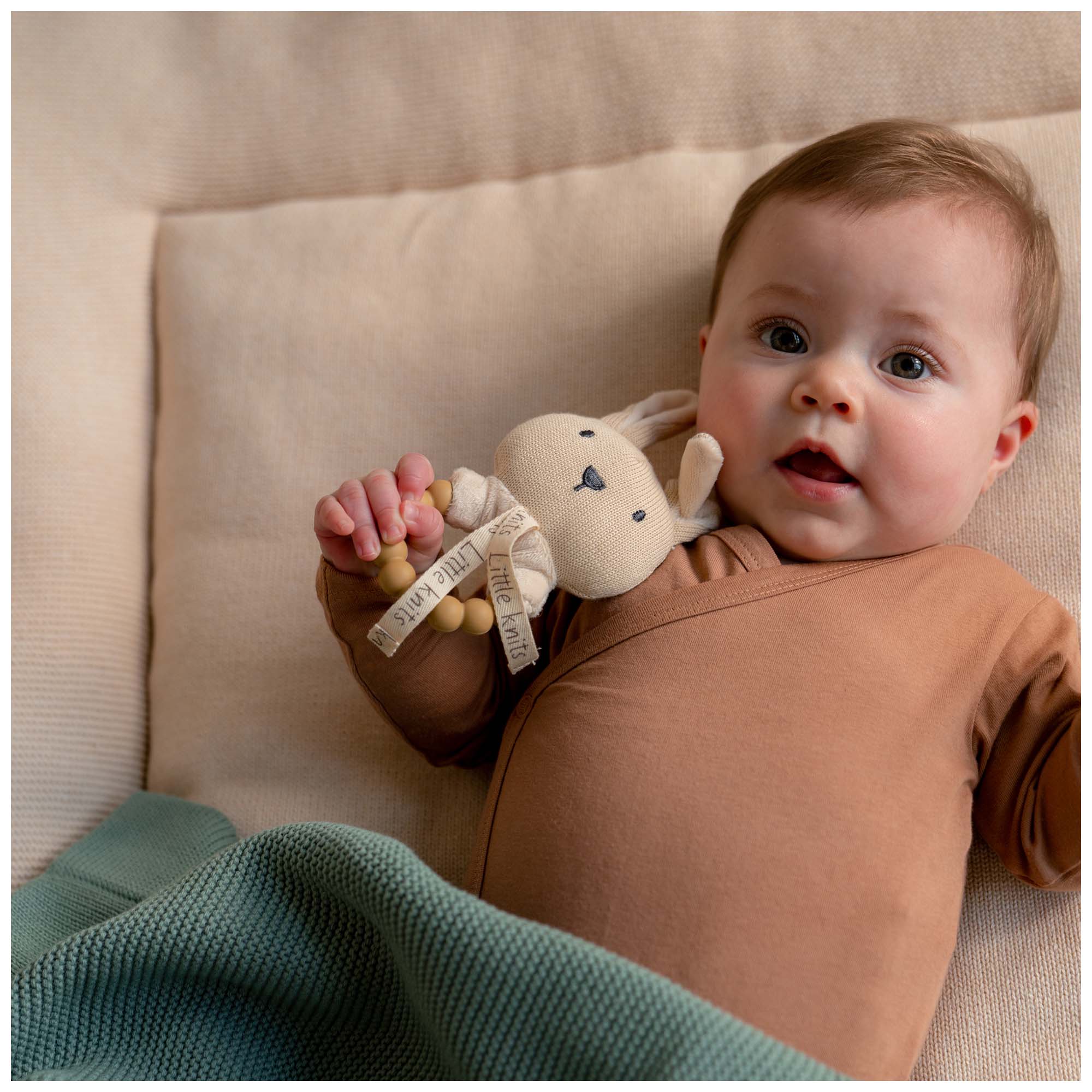 Prénatal boxkleed Little Knits wit