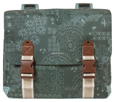 BASIL Sacoche À Vélo Double Bohème Carry All 35 Litres 37 X 15 X 37 Cm - Vert