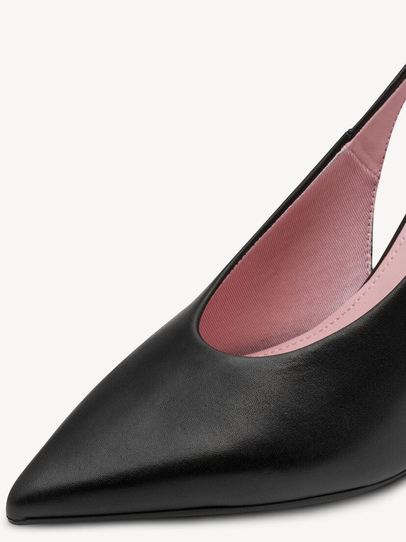 Leren Slingpumps - zwart