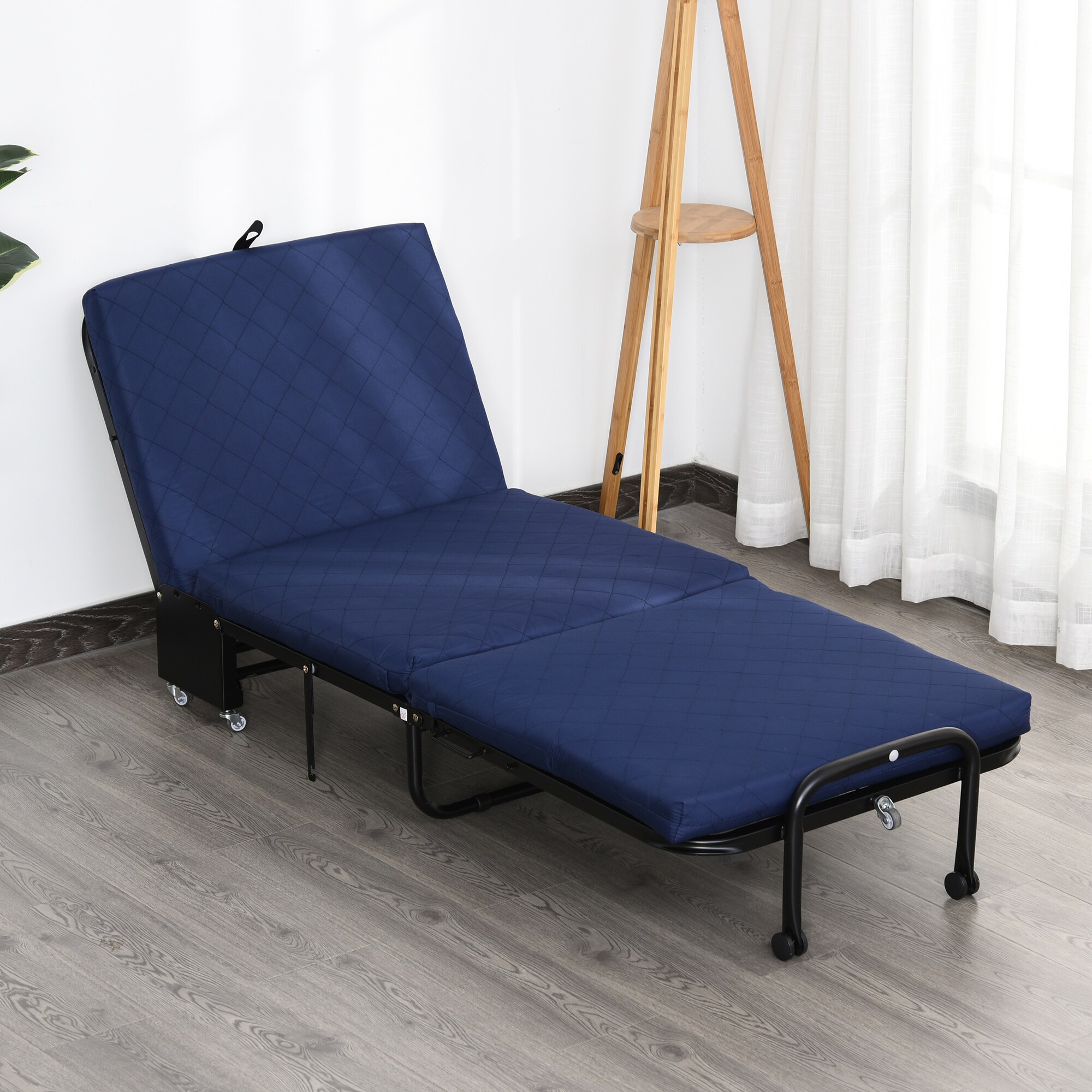 HOMCOM 2-in-1 Schlafsofa mit Rollen 184 x 65 x 26 cm(LxBxH)