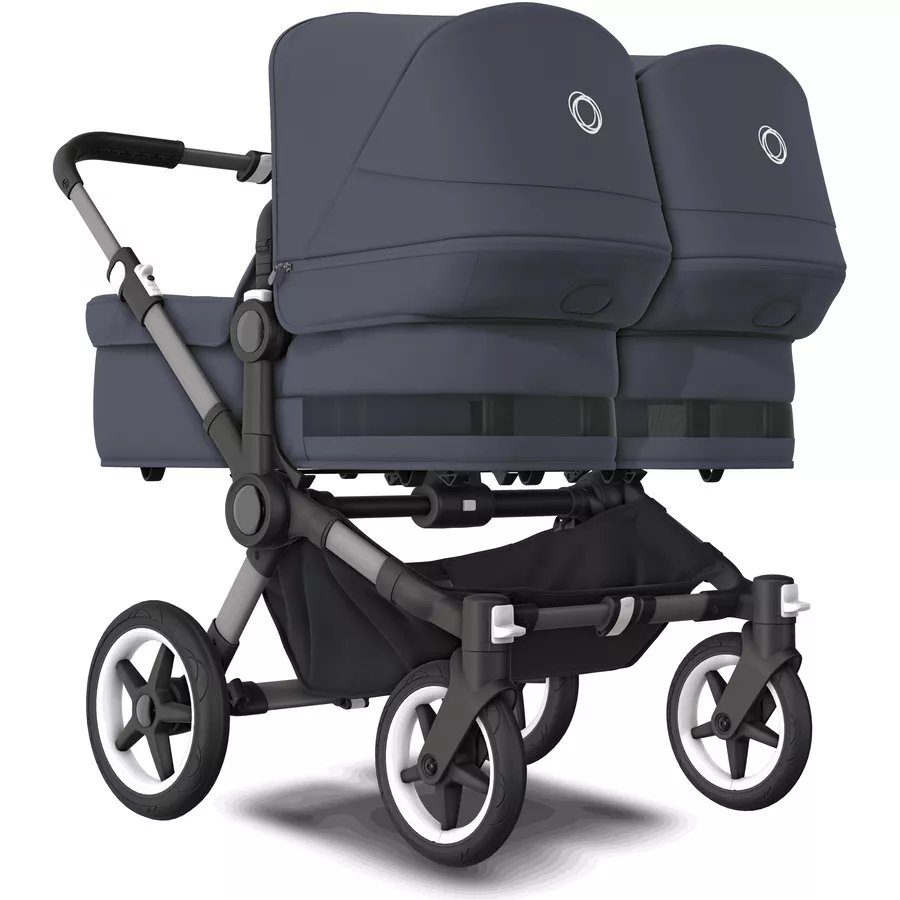 bugaboo Zwillingswagen Donkey 5 Twin Complete GraphiteStormy Blue