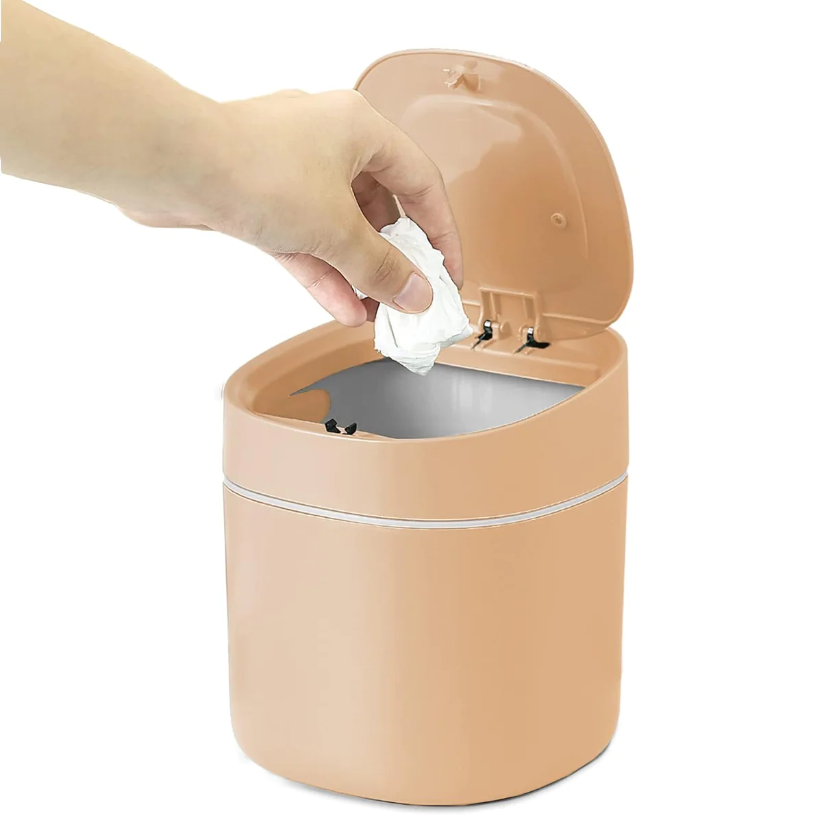 Poubelle de table de 4L avec couvercle rose Vendos85