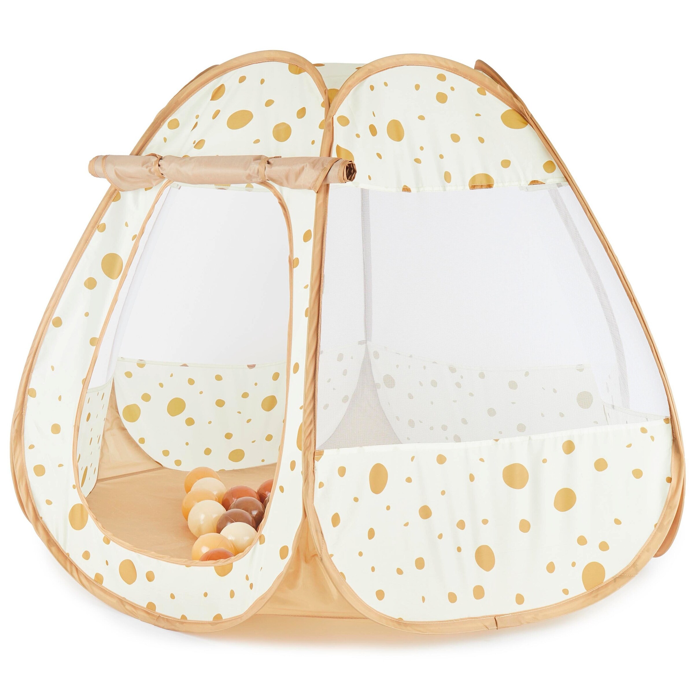 Bieco Kinderzelt für Drinnen Pop up Dots mit 50 Bällen Mehrfarbig