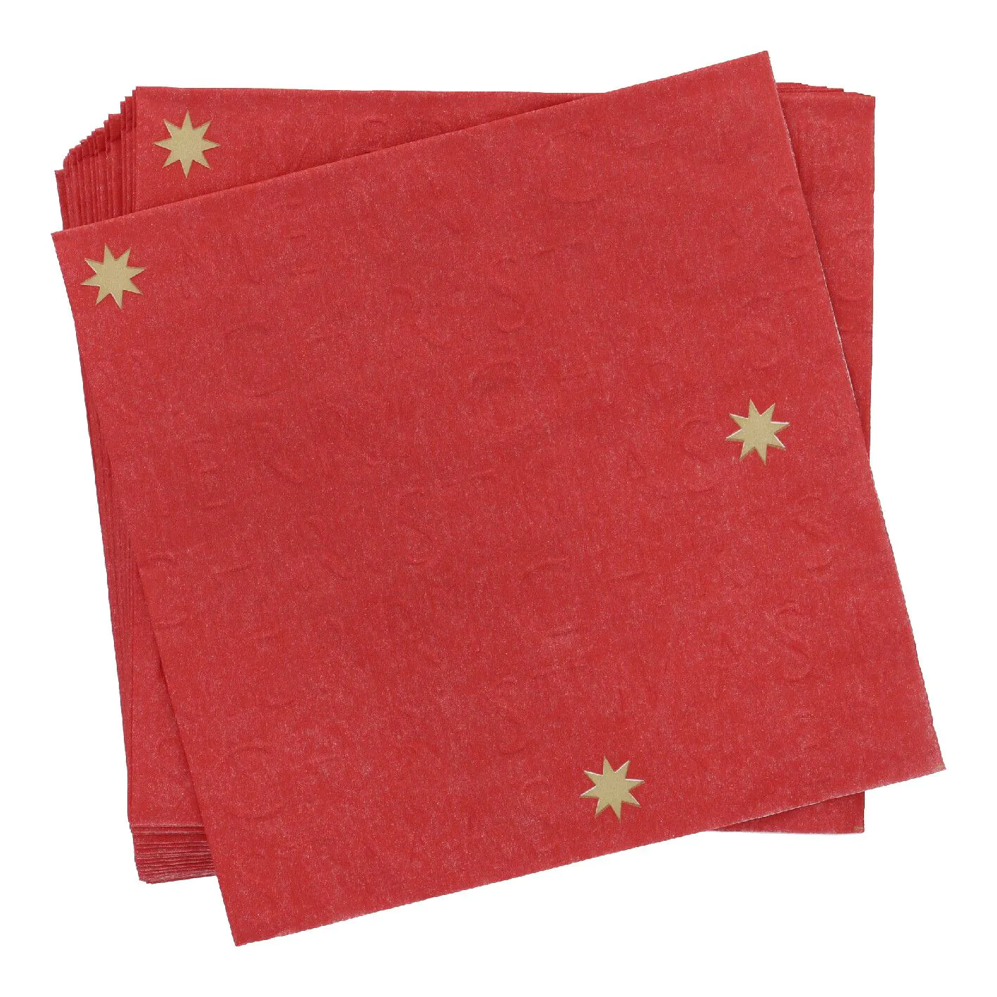 Weihnachtsserviette Xmas Prägung, rot, 20 Stück