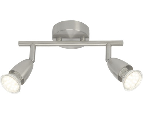 LED plafondspot 2x3W 2x250 lm 3000 KB 25,5 cm chroom/mat