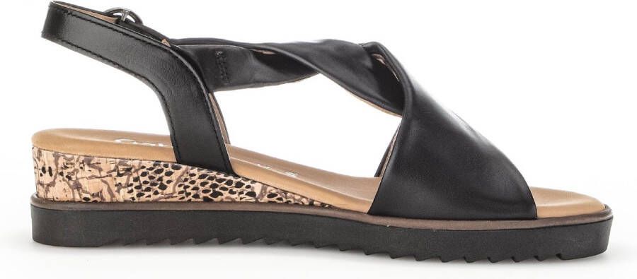 GABOR Sandalen Dames 751 Maat: 40 5 Materiaal: Leer Kleur: Zwart