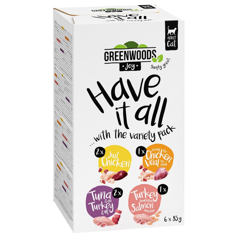 Lot mixte Greenwoods Joy 6 x 85 g