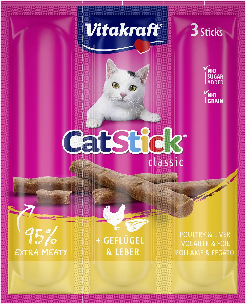 Vitakraft Cat Stick, fjerkræ og lever