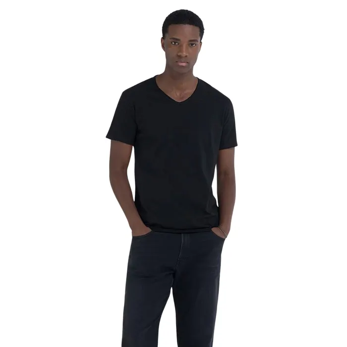 Replay Raw Cut V-neck Shirt Heren
