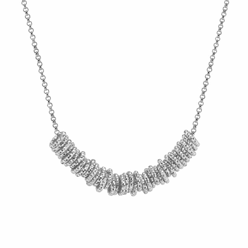 Collier Argent Rhodié Diamanté Giulia