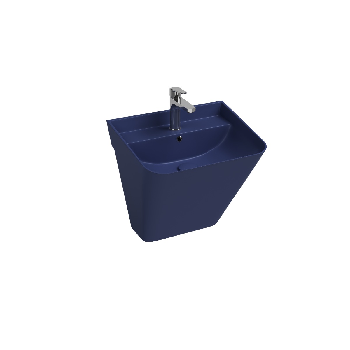 Isvea Sott Aqua hangende wastafel 50cm blauw