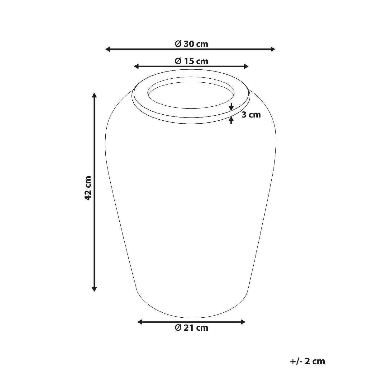 BELIANI Vase MIRI - Blanc