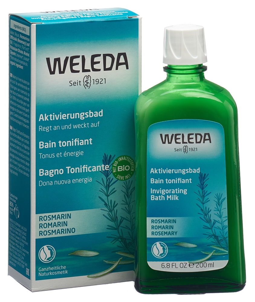 Weleda Aktivierungsbad Milch Rosmarin Glasfl 200 ml