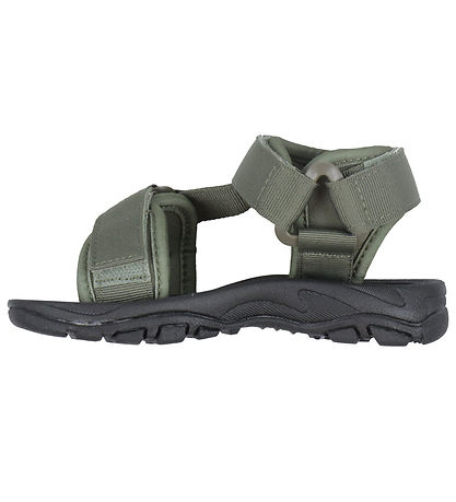 Pom Pom Sandalen - Trekking Klettband - Hunter Green